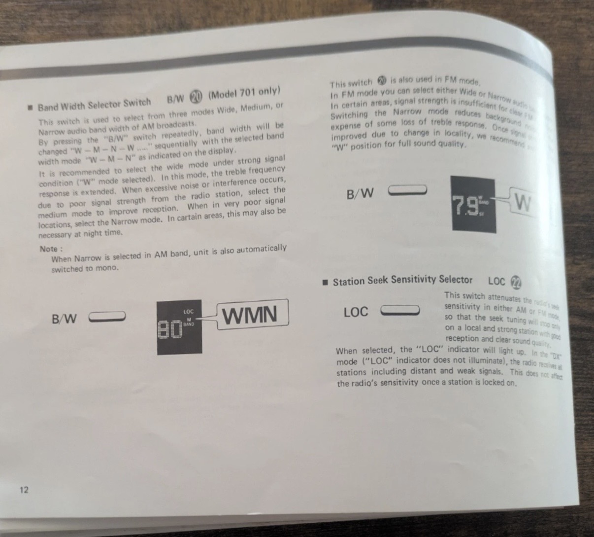 Marantz 701 user manual page 12