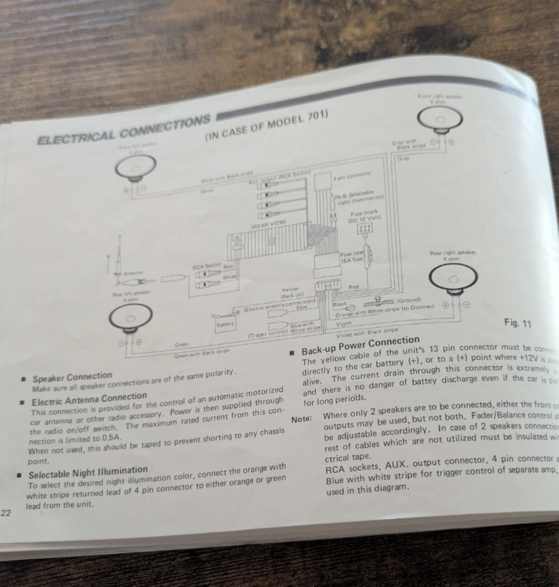Marantz 701 user manual page 22